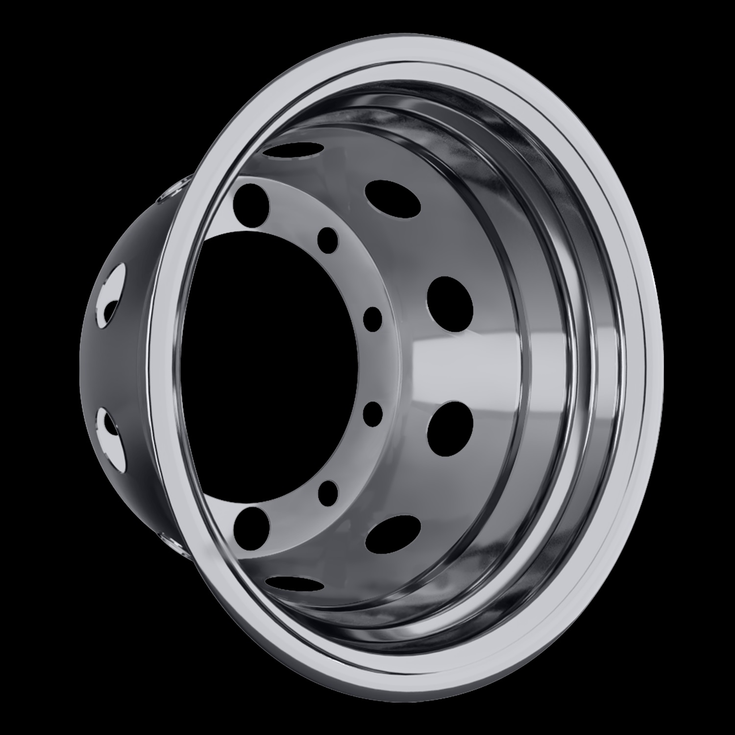 (70225RN-300) 22.5＂x 9＂Stainless Steel Deep Wheel Liner for European Rear Dual Wheel