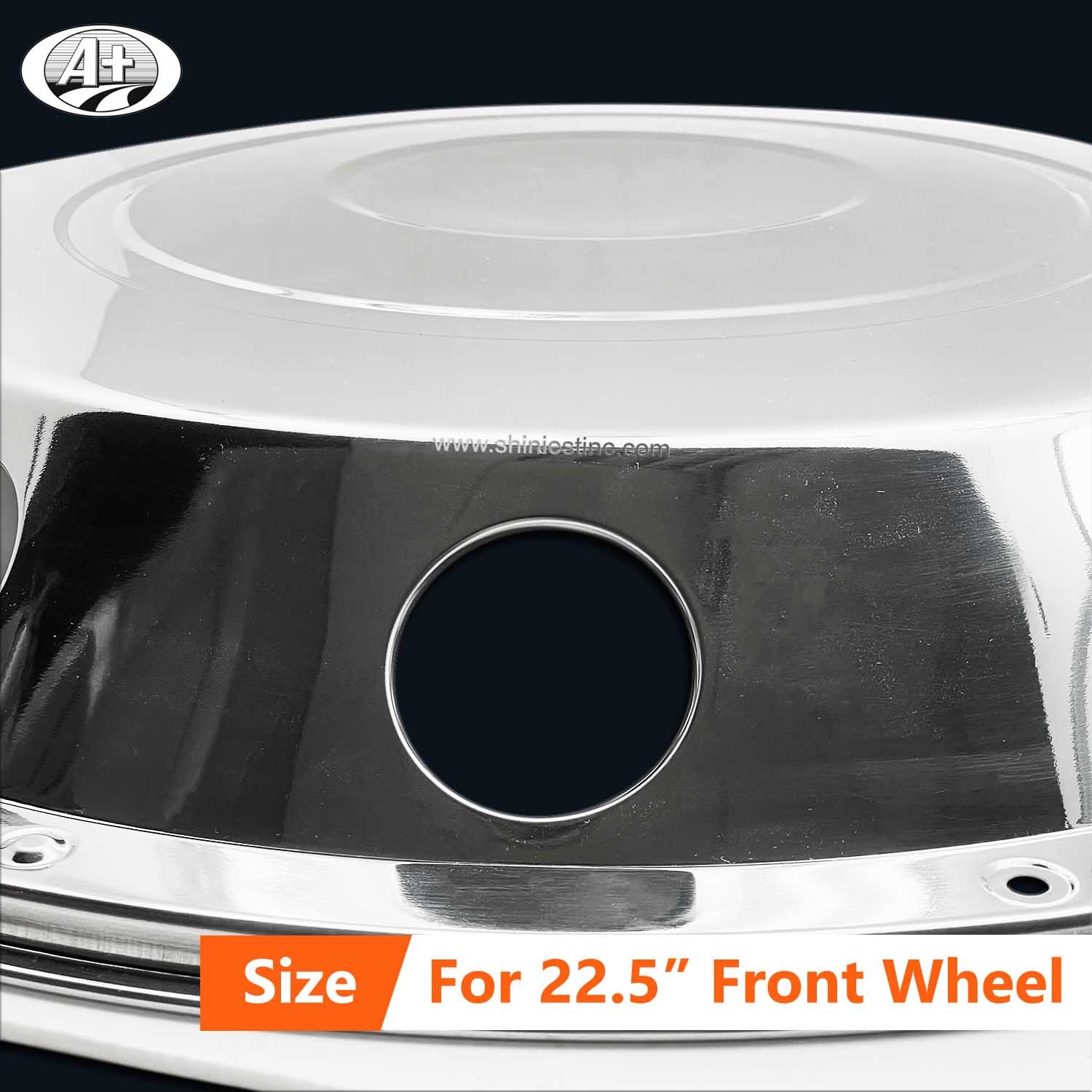 (11225F) 22.5＂Stainless Steel (New Swedish Style) Front Wheel Cover for Trucks/Buses