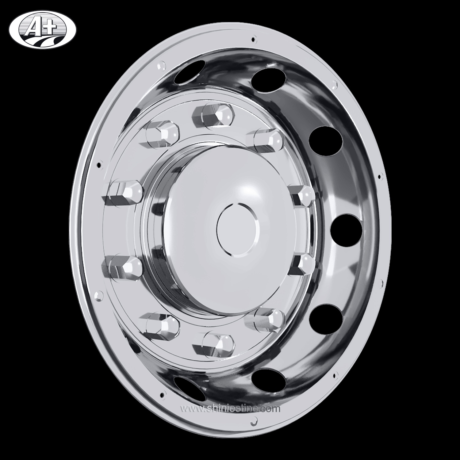 (20225R-A) 22.5＂Stainless Steel (Deluxe Style) Rear Wheel Cover for Trucks/Buses