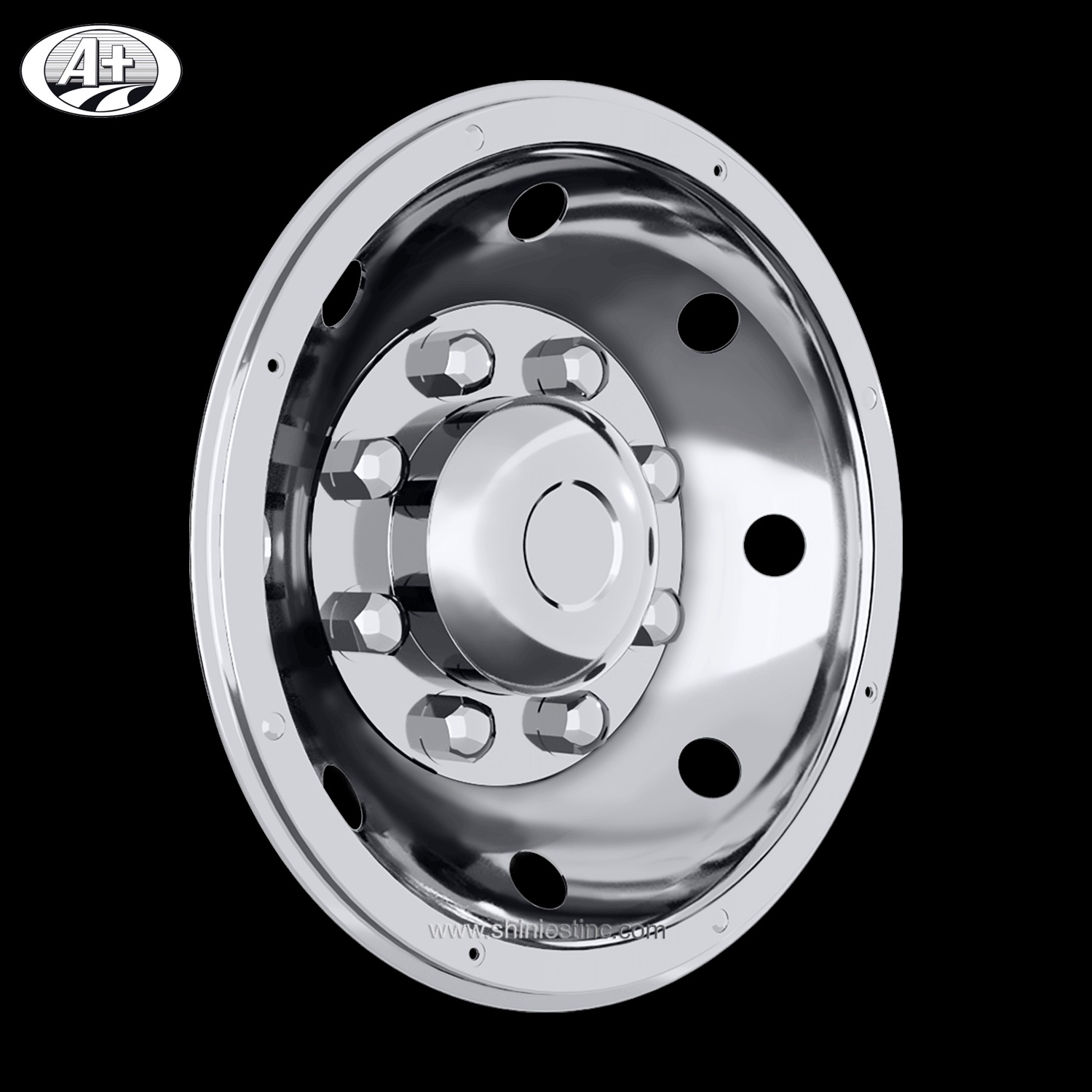 (20195R-A) 19.5＂T304 Stainless Steel (Deluxe Style) Rear Wheel Trim