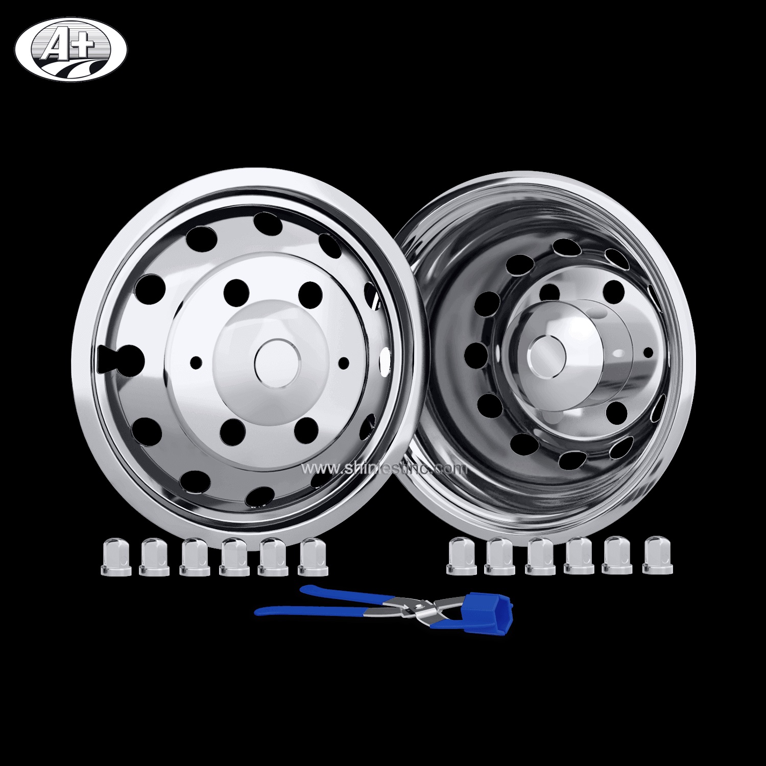 (51016) 16＂T304 Stainless Steel Wheel Cover Set for Ford Transit 350HD, 2014~up