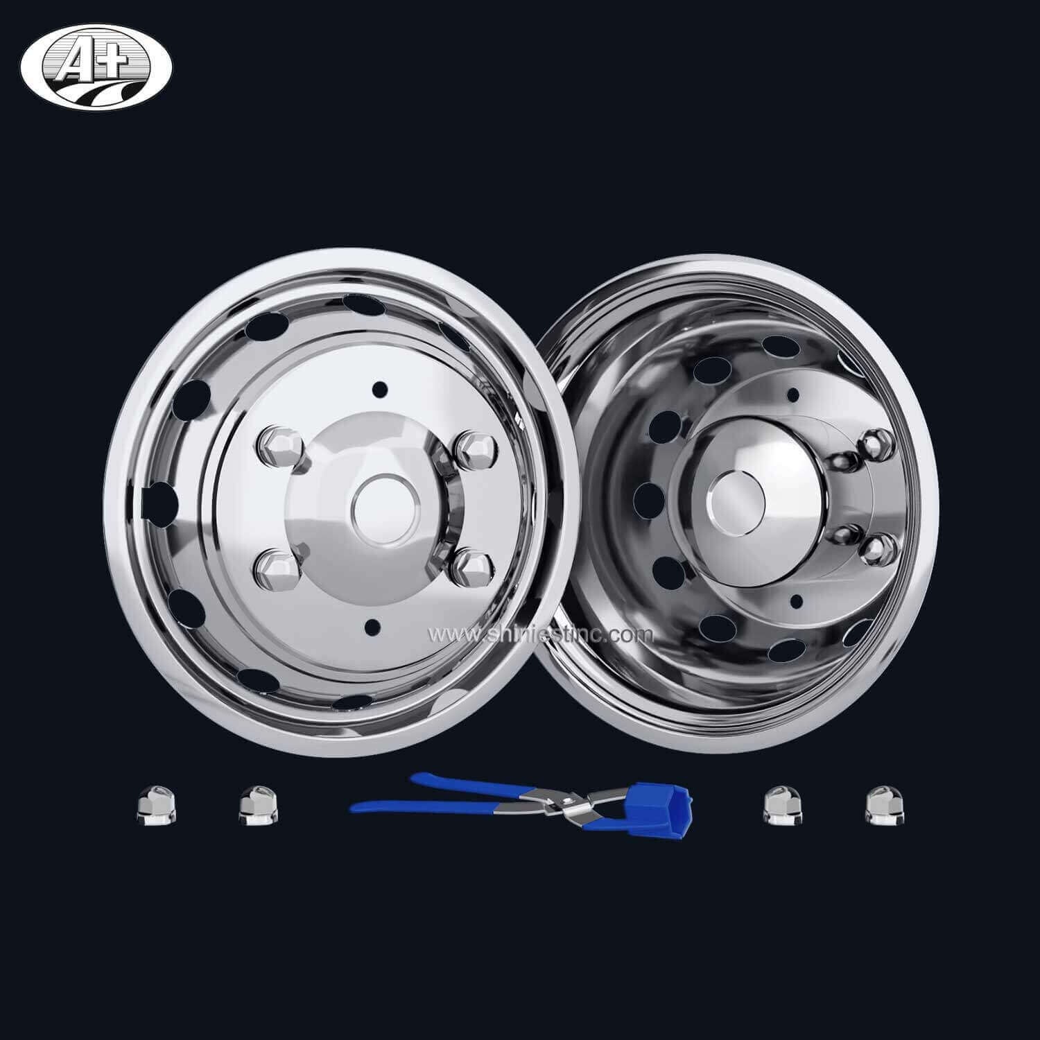 (70016-12) 16＂T304 S/S Wheel Cover Set for MAN TGE & VW Crafter, 2018~up