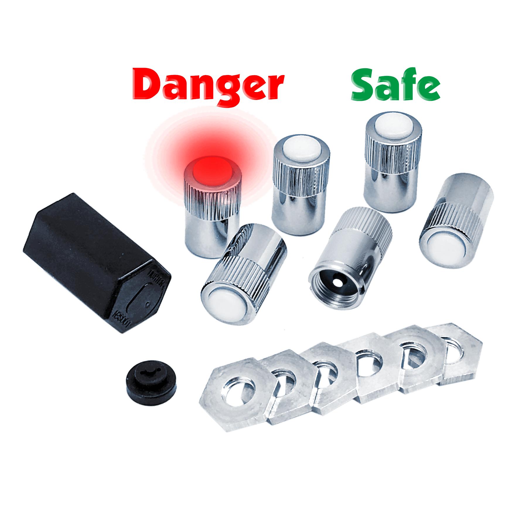 FS-109BC-OTR TIRE PRESSURE MONITORING SYSTEM (TPMS) LED CAP FOR PICKUP, TRUCK, BUS, HEAVY-DUTY