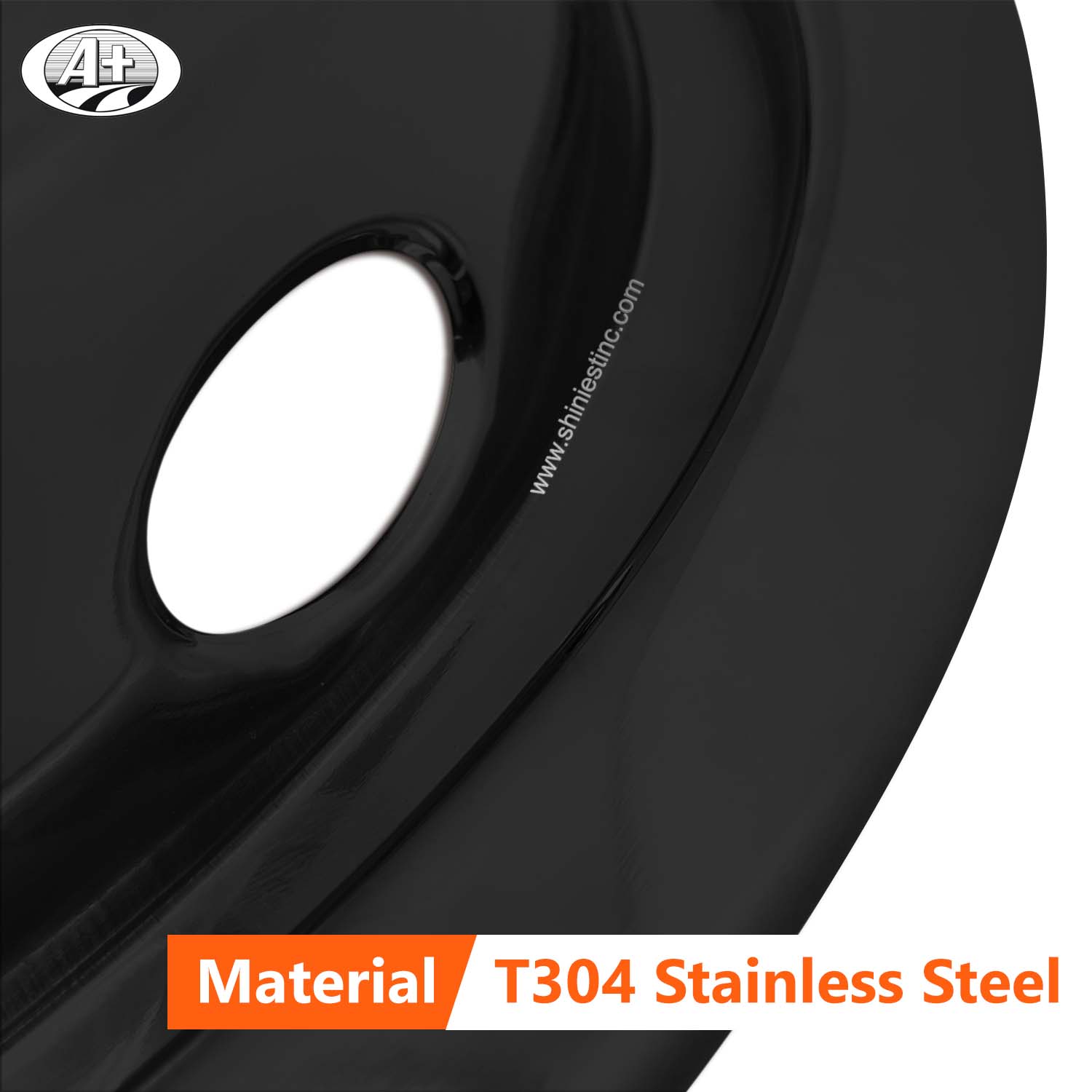 22.5＂x 8.25＂& 22.5＂x 9.0＂S/S Wheel Cover for Front Wheel (Black)