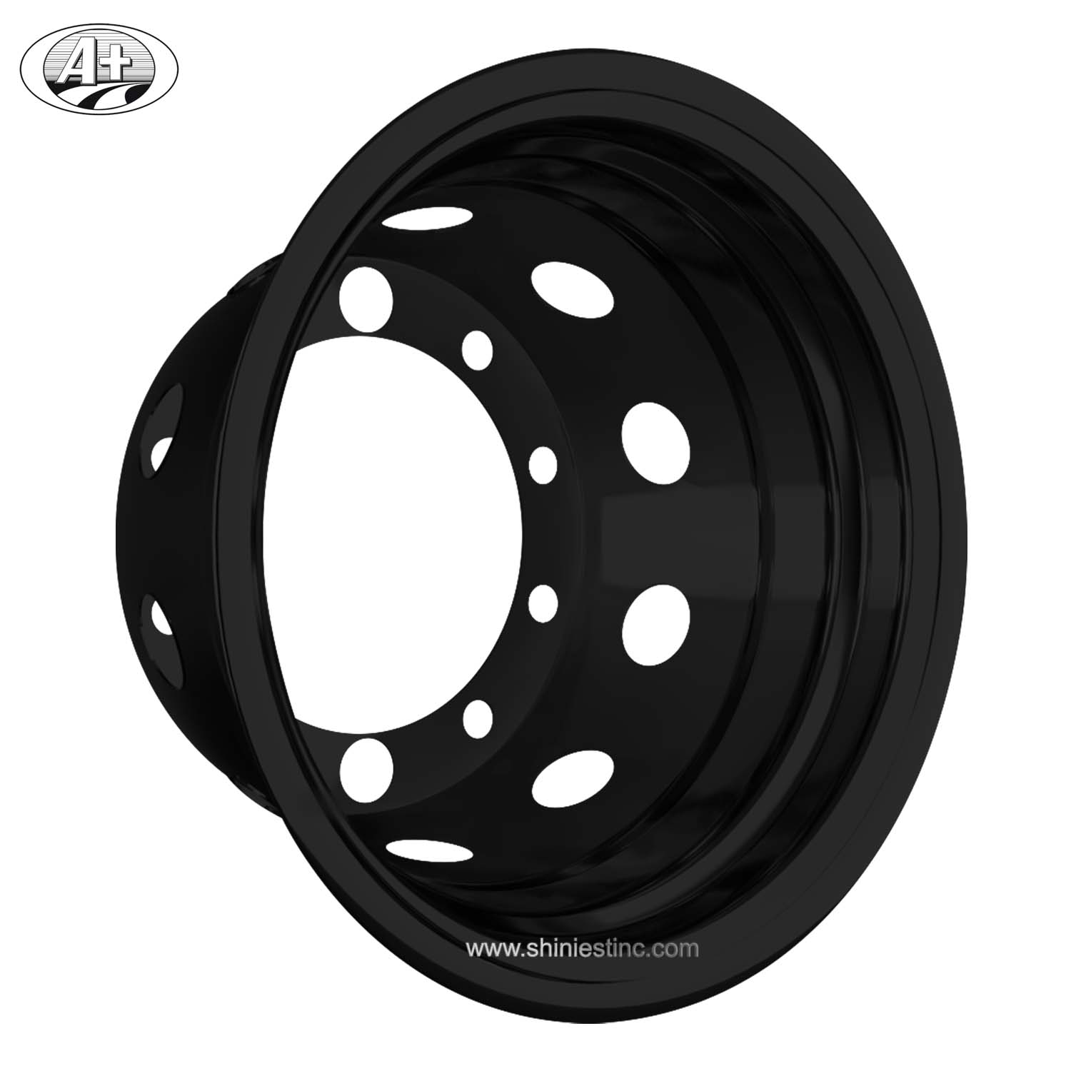 22.5＂x 9＂Stainless Steel Deep Wheel Liner for Rear Dual Wheel (Black)