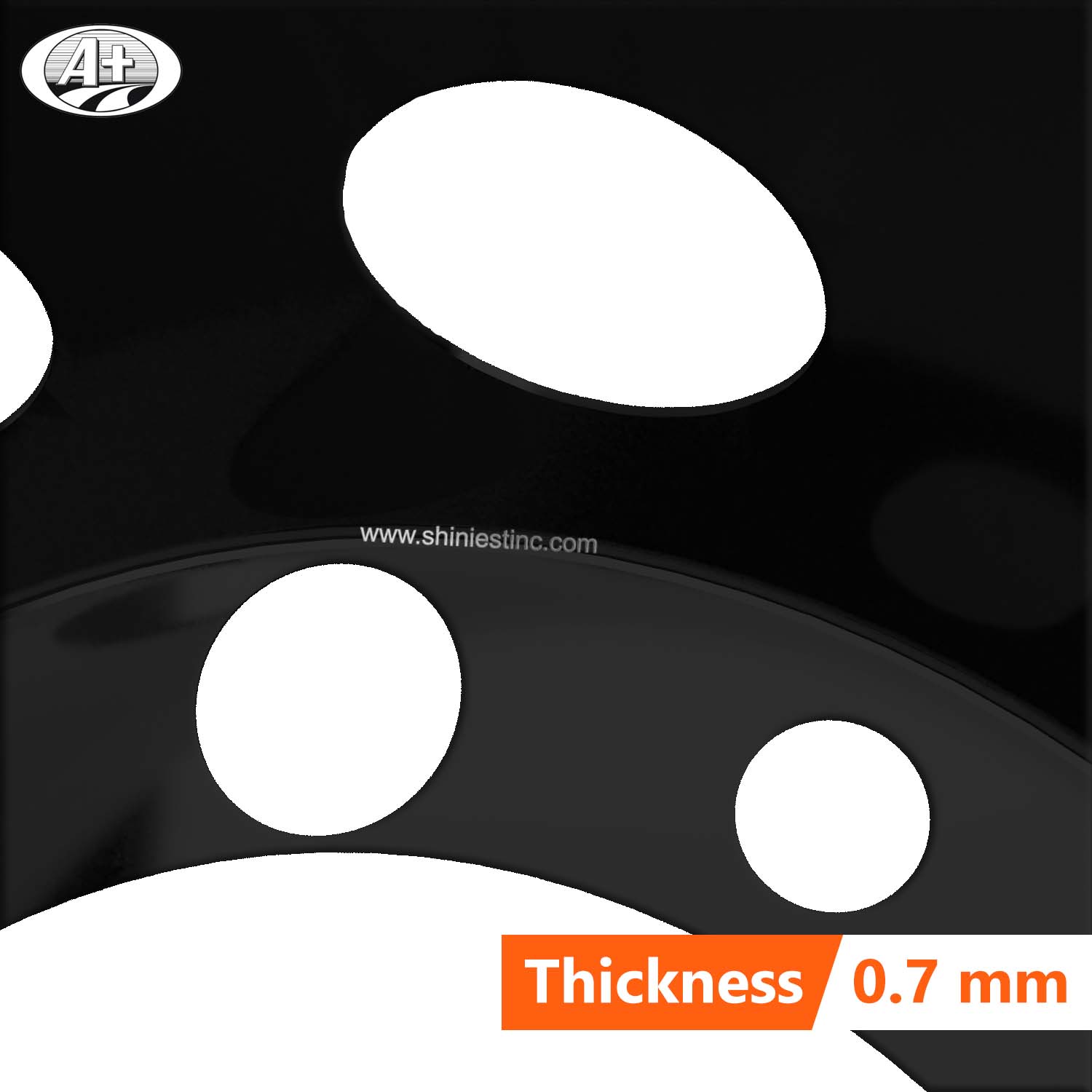 22.5＂x 9＂Stainless Steel Deep Wheel Liner for Rear Dual Wheel (Black)