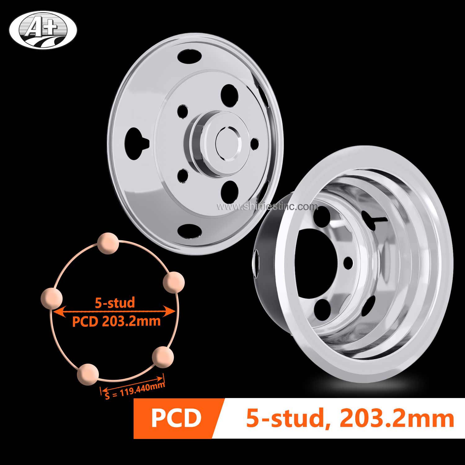 17.5” x 6” Wheel Trim Set for Toyota Coaster