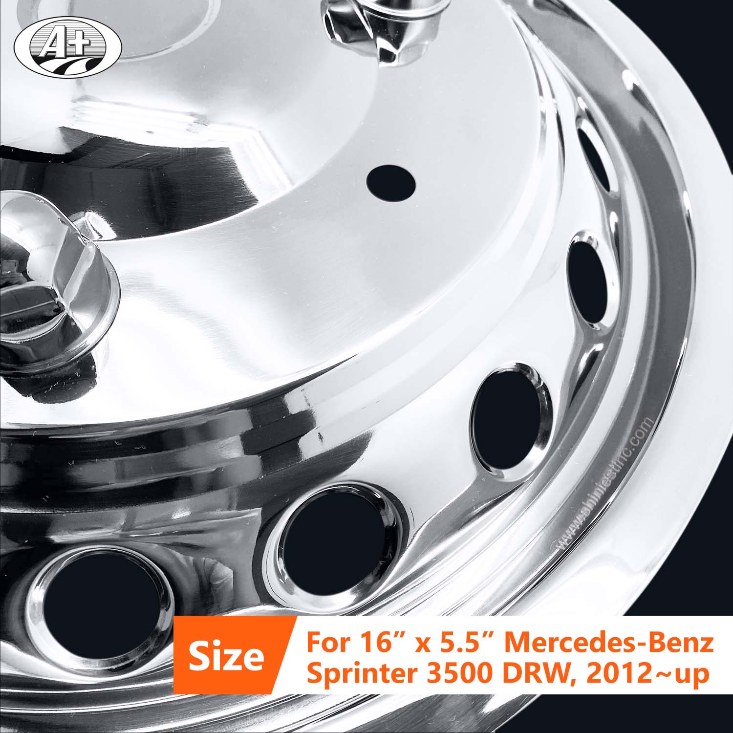 16＂S/S Wheel Cover Set for Mercedes-Benz Sprinter 3500 DRW, 2012~up