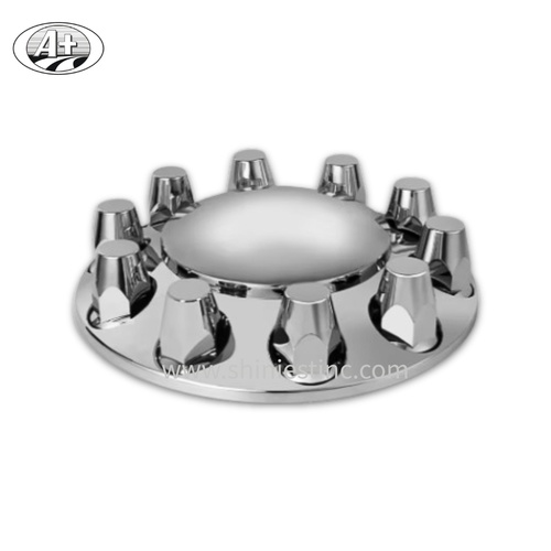 22.5 Plastic Chrome Wheel Cover –  Front Axle Dome ABS Hubcap