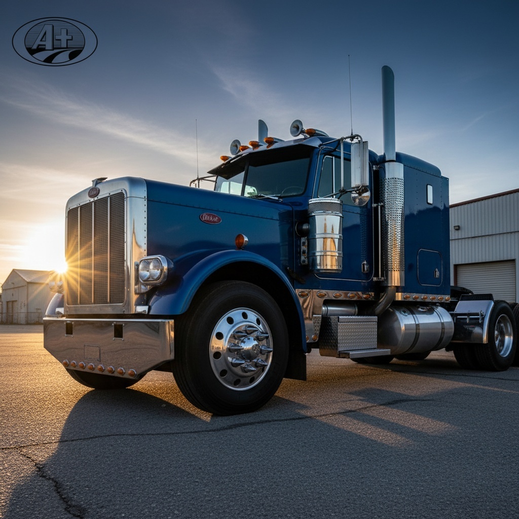 22.5 Plastic Chrome Wheel Cover Set ABS  Low Spike Style – Front & Rear Axle