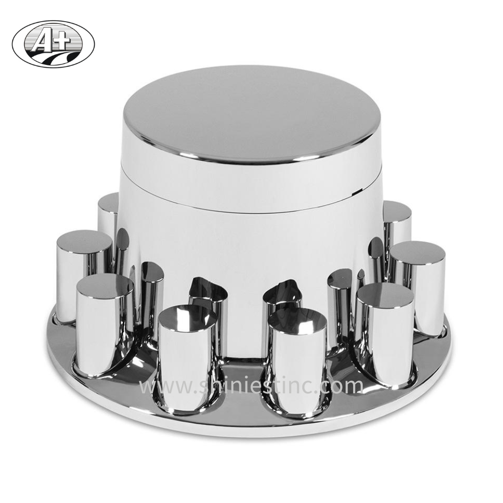 22.5 Plastic Chrome Wheel Cover Set ABS  Flat Style – Front & Rear Axle