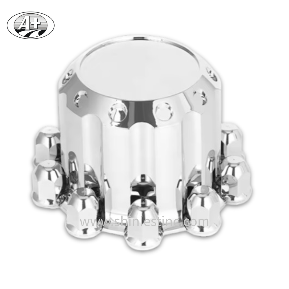 22.5 Plastic Chrome Wheel Cover Set ABS  Flat Style – Front & Rear Axle