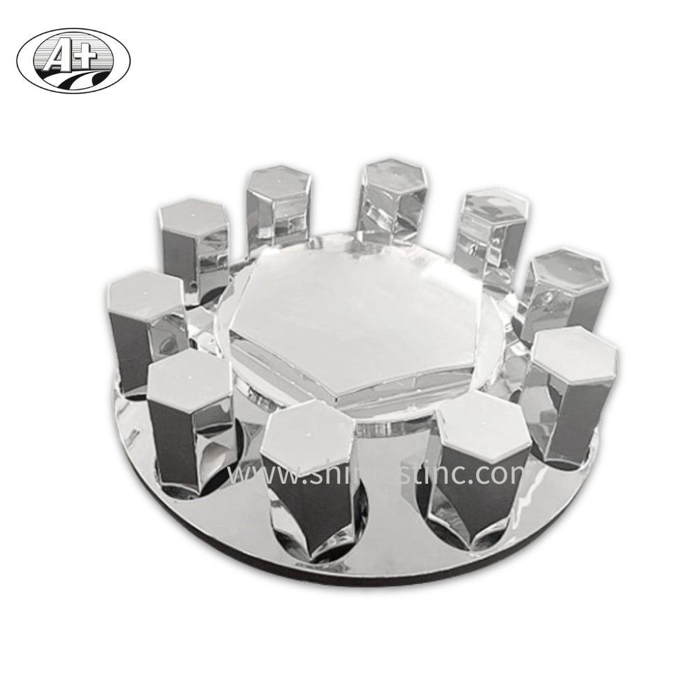 ABS Hexagonal Wheel Cover Set for 22.5” Axles with 350mm Fitment