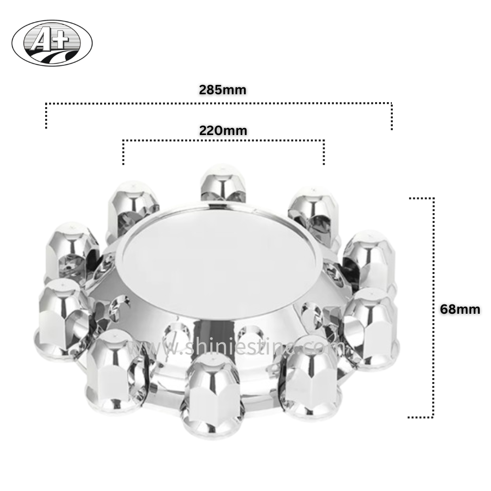 Wholesale Flat Front Axle Cover for 22.5 Inch with Chrome ABS