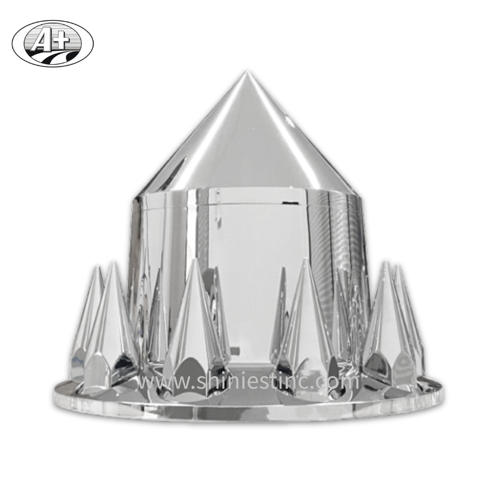 Tall Spike Front Axle Cover for 22.5 Inch with Chrome ABS