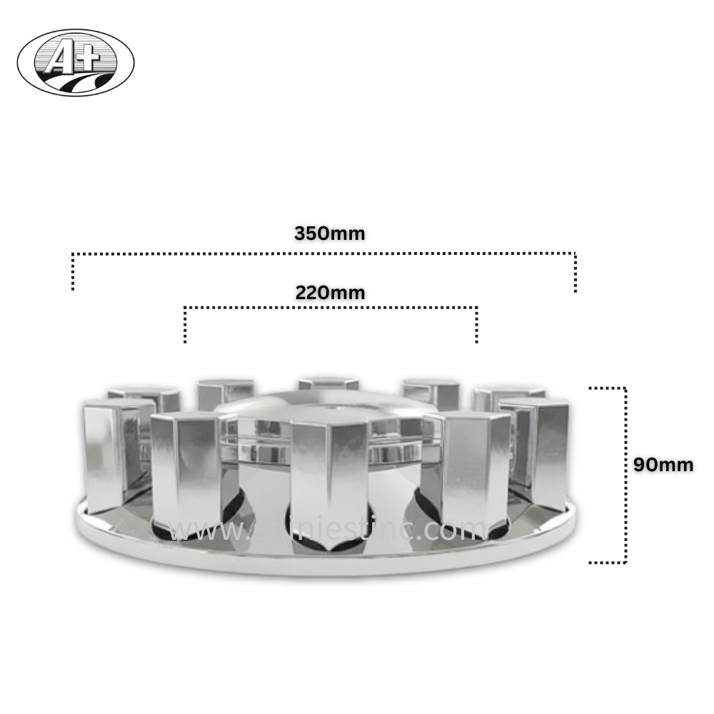 Low Hex Front Wheel Cover for 22.5 Inch with Chrome ABS