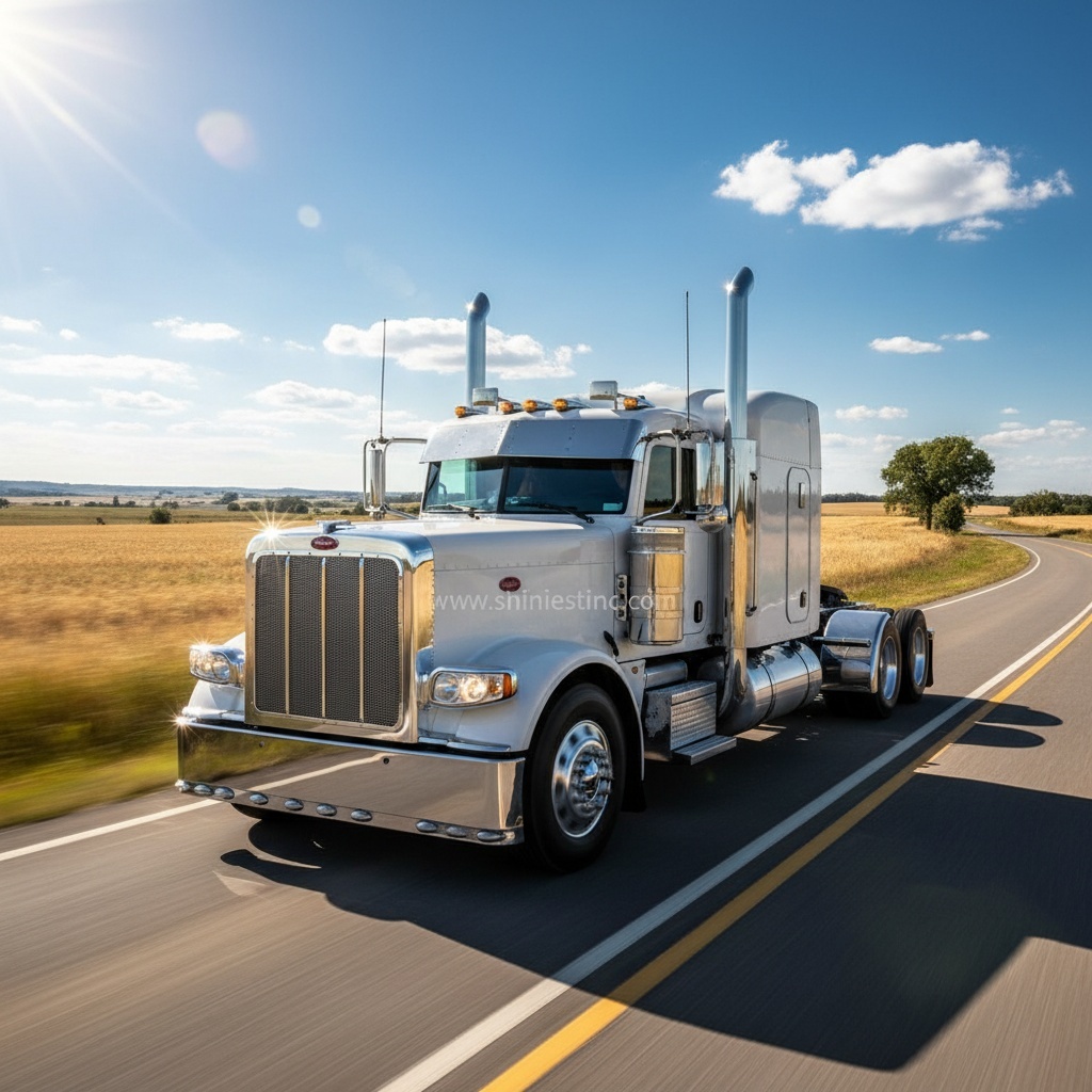 Flat Style Rear Axle Cover for 22.5 Inch with Chrome ABS