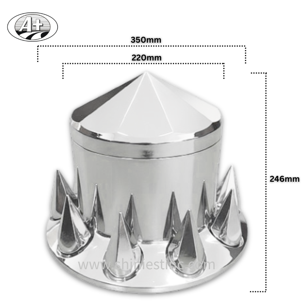 22.5” Wholesale Spike Axle Cover for Rear Wheels with ABS Chrome