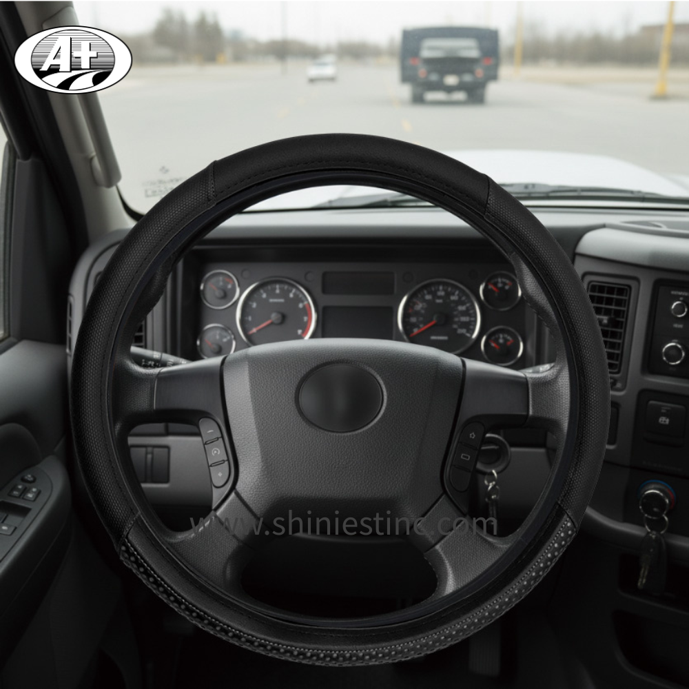 Textured Steering Wheel Cover for Universal Vehicles with 18 Inch / 45 Cm