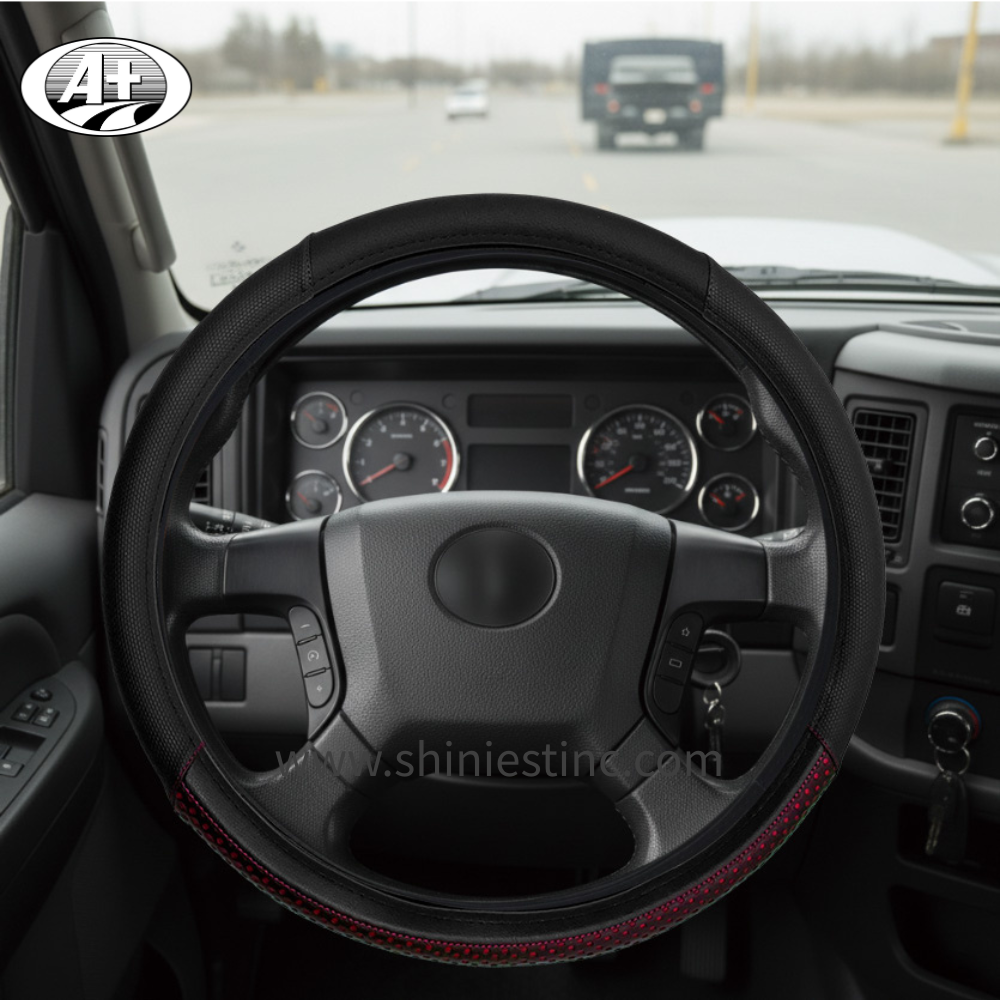 Textured Steering Wheel Cover for Universal Vehicles with 18 Inch / 45 Cm