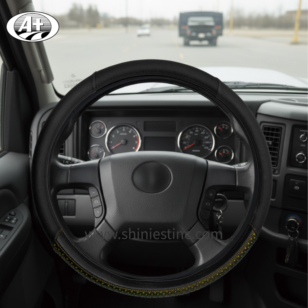 Textured Steering Wheel Cover for Universal Vehicles with 18 Inch / 45 Cm