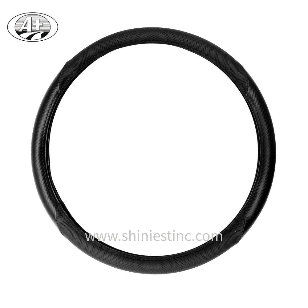 All-Black PU Steering Grip Wrap for 18 Inch / 45 Cm - Sleek Design