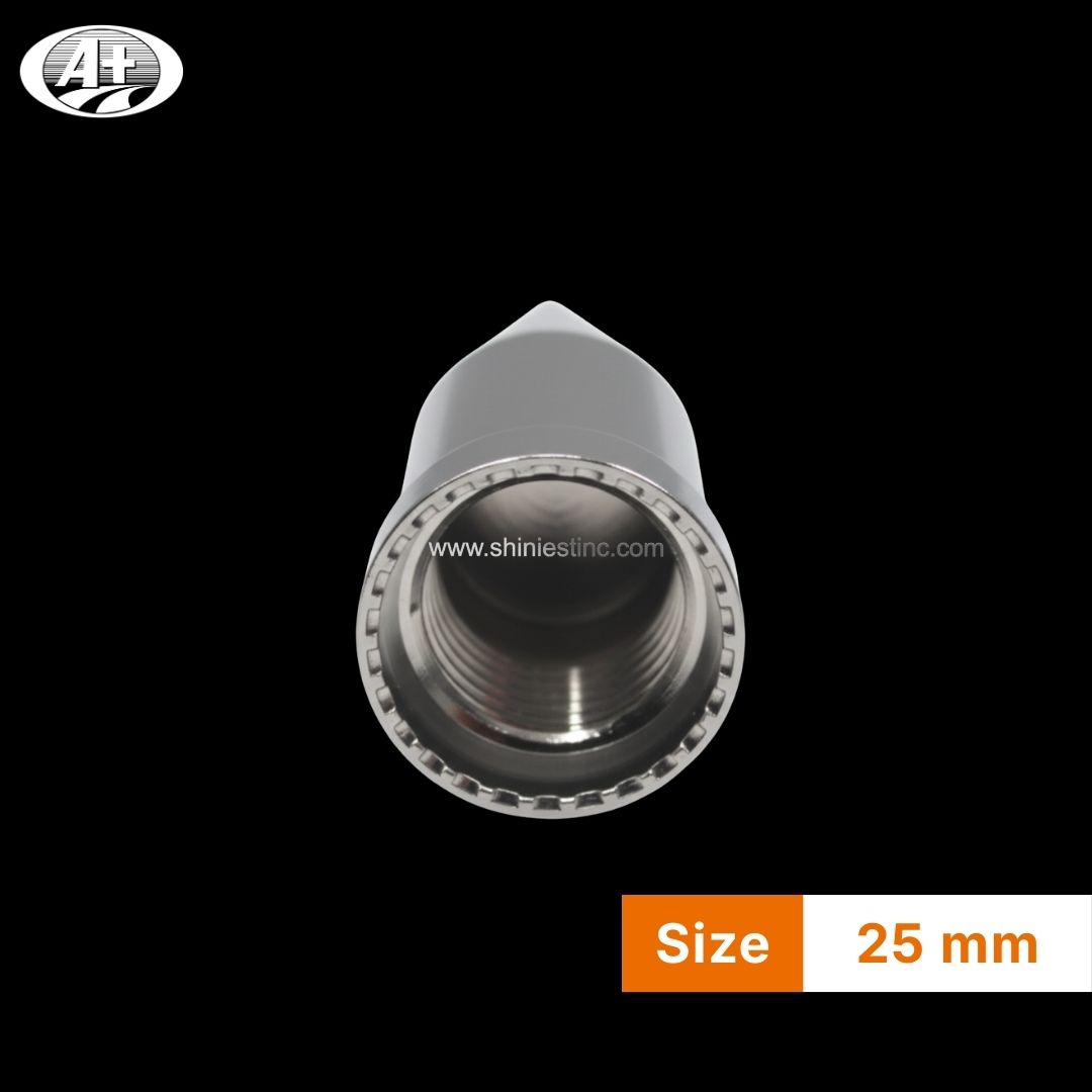 25 mm Chrome ABS Plastic Lug Nut Cover Kit & Wheel Axle Cover Tool for Semi Truck