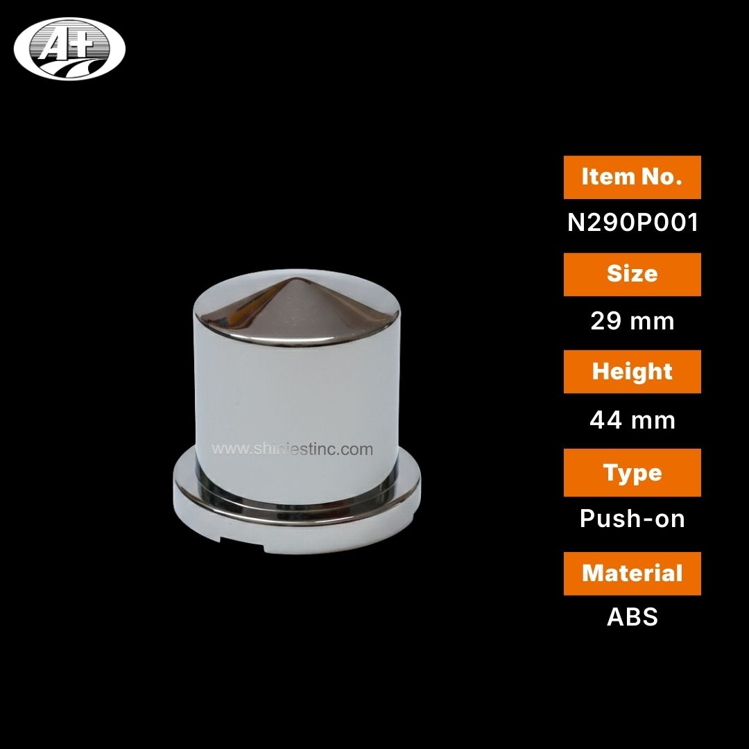 US 22.5 Inch ABS Chrome Plated Nut Cover for 29mm Wheel Lug