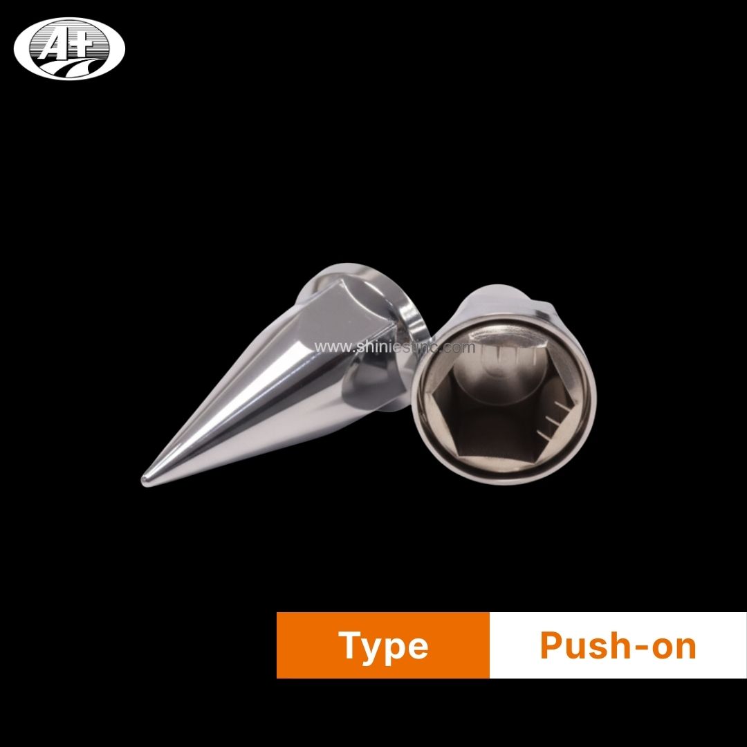 Us 22.5” ABS Chrome Spiked 32mm Wheel Nut Cover