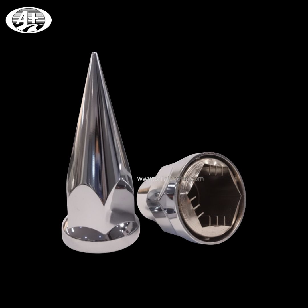 Us 22.5” ABS Chrome Spiked 32mm Wheel Nut Cover