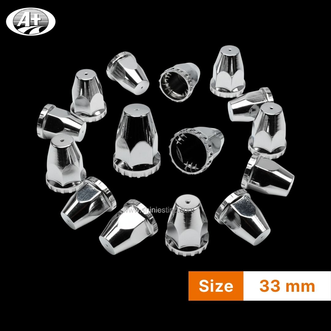 Us 22.5” ABS Chrome 33mm Hex Wheel Nut Cover