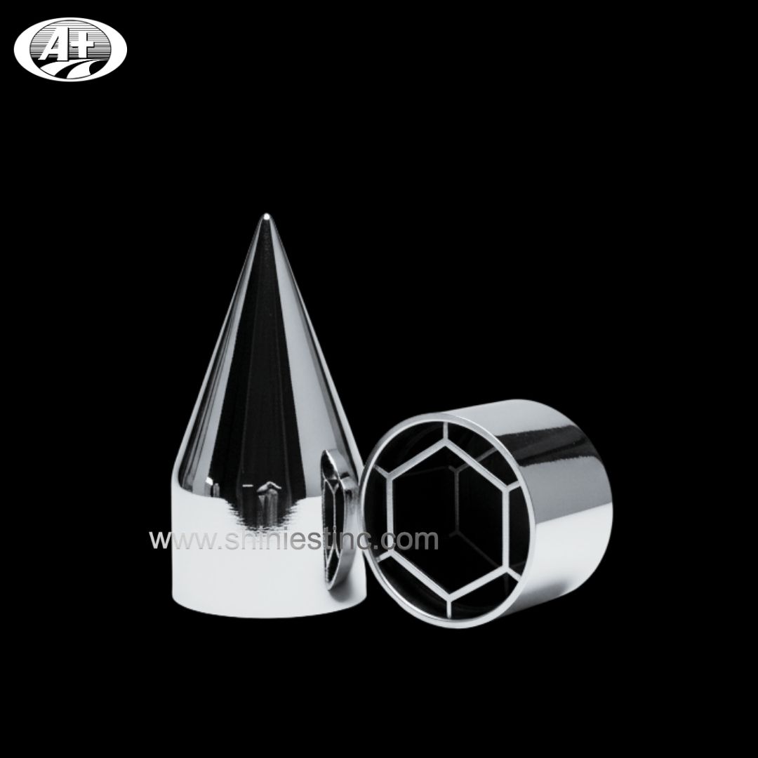 Chrome Conical 38mm Lug Nut Cover for 22.5” Wheels