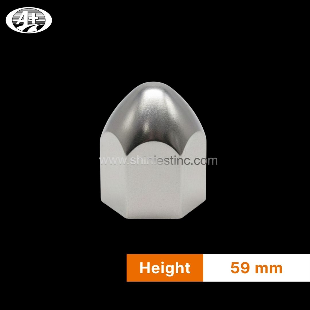 Chrome Hex Dome 38mm Nut Cover