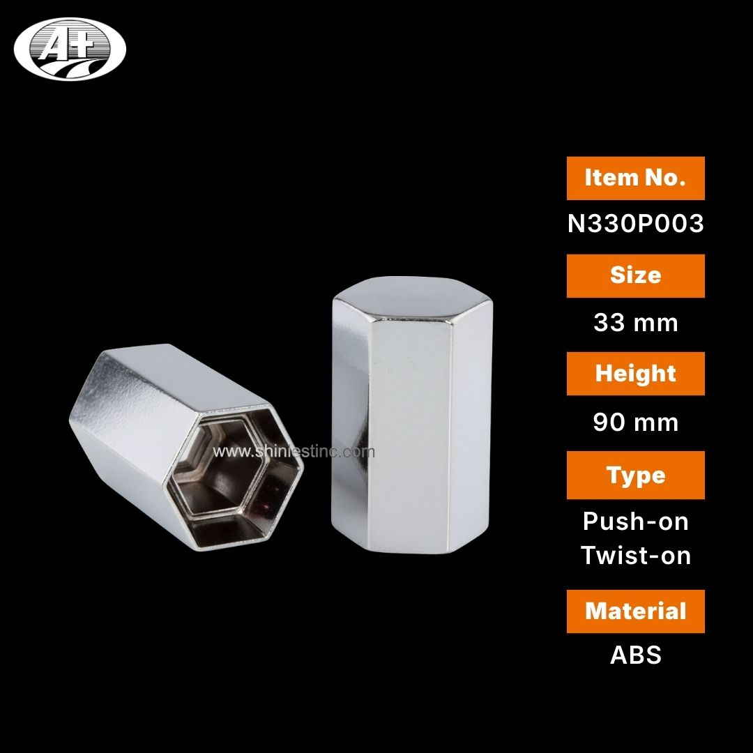 Us 22.5” ABS Chrome 33mm Hex Nut Cover