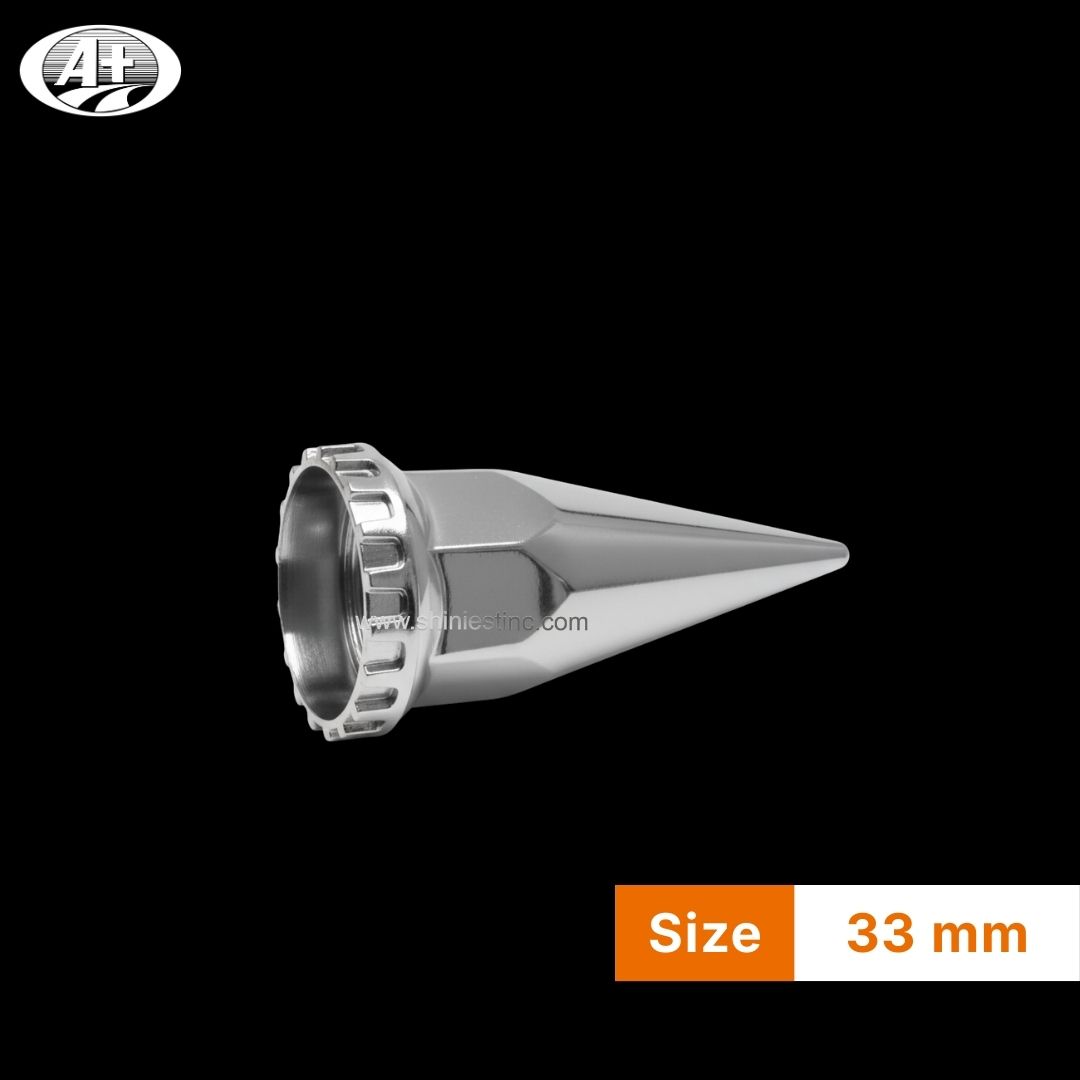 Us 22.5” ABS Chrome 33mm Flanged Spiked Nut Cover