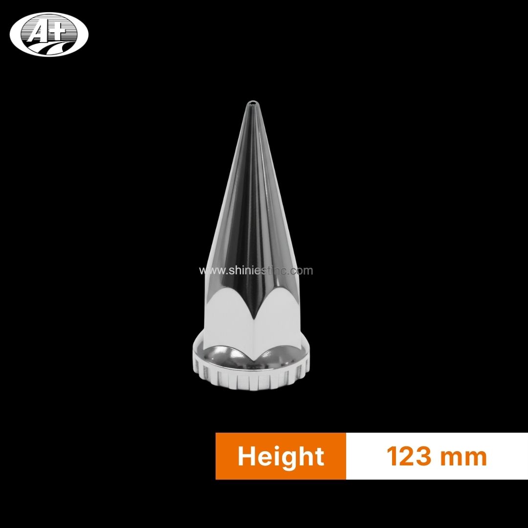 Us 22.5” ABS Chrome 33mm Flanged Spiked Nut Cover