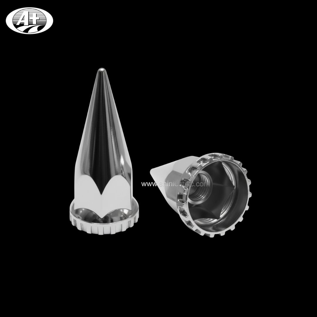 Us 22.5” ABS Chrome 33mm Flanged Spiked Nut Cover