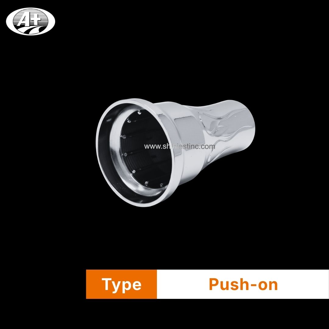 Us 22.5” ABS Chrome 33mm Flame Spiked Nut Cover