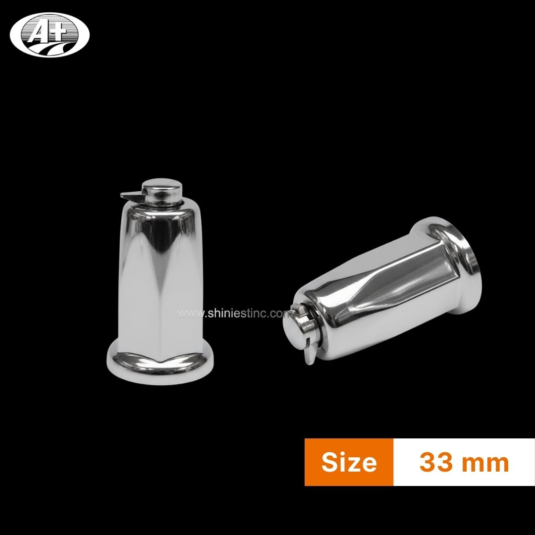 Us 22.5” ABS Chrome 33mm Flanged Round Nut Cover