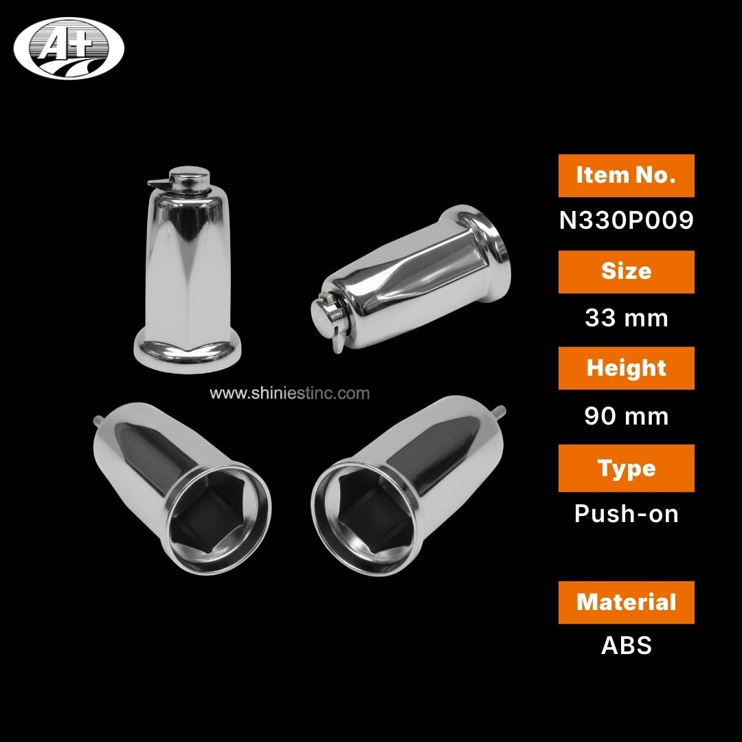 Us 22.5” ABS Chrome 33mm Flanged Round Nut Cover