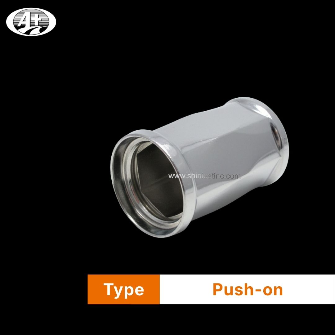 Us 22.5” ABS Chrome 33mm Flanged Round Wheel Nut Cover