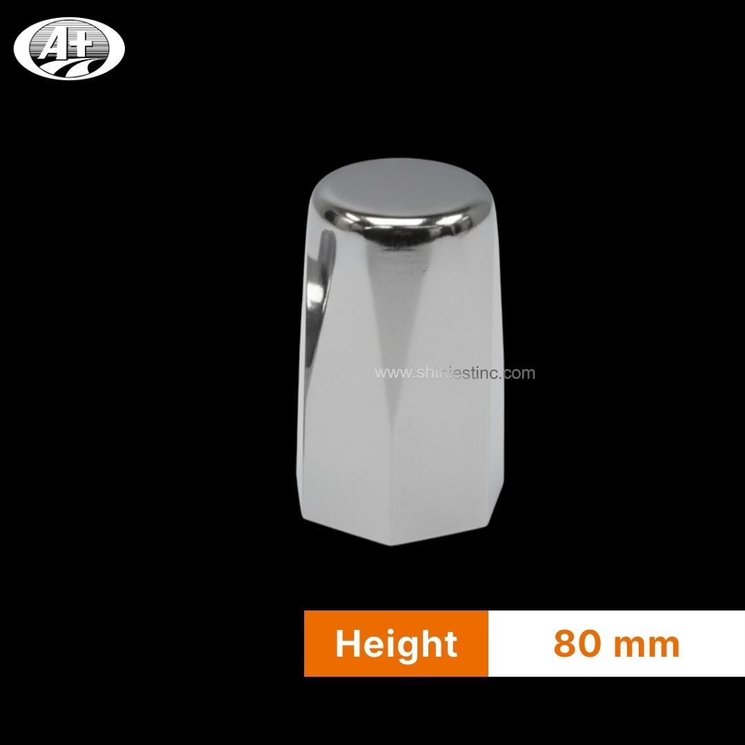 Us 22.5” ABS Chrome 33mm Hex-Style Nut Protection Cover