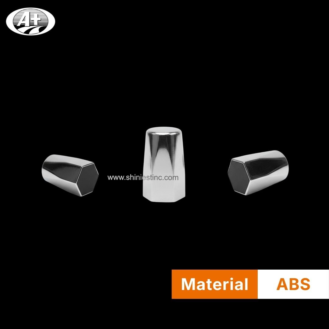 Us 22.5” ABS Chrome 33mm Hex-Style Nut Protection Cover