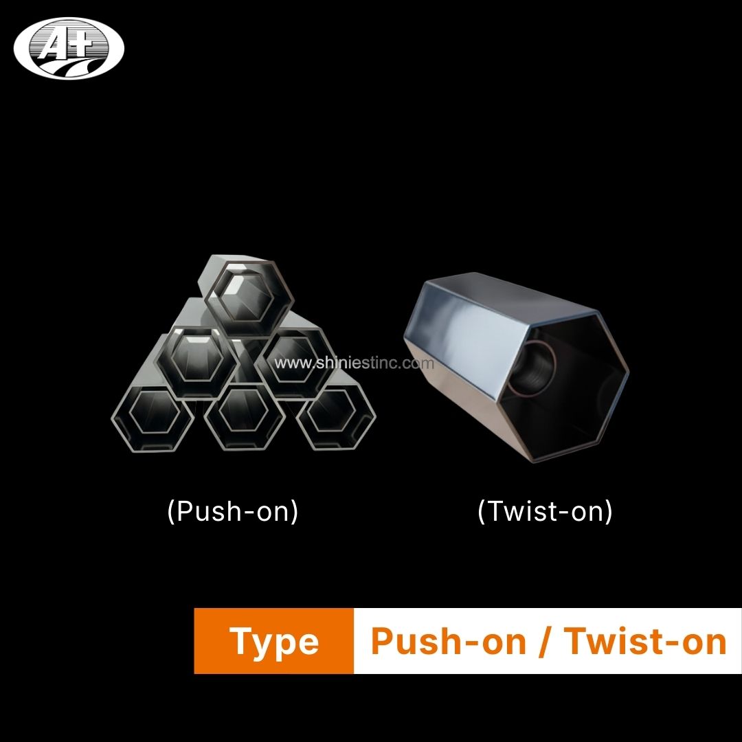 Us 22.5” ABS Chrome 33mm Hex Tube Nut Cover