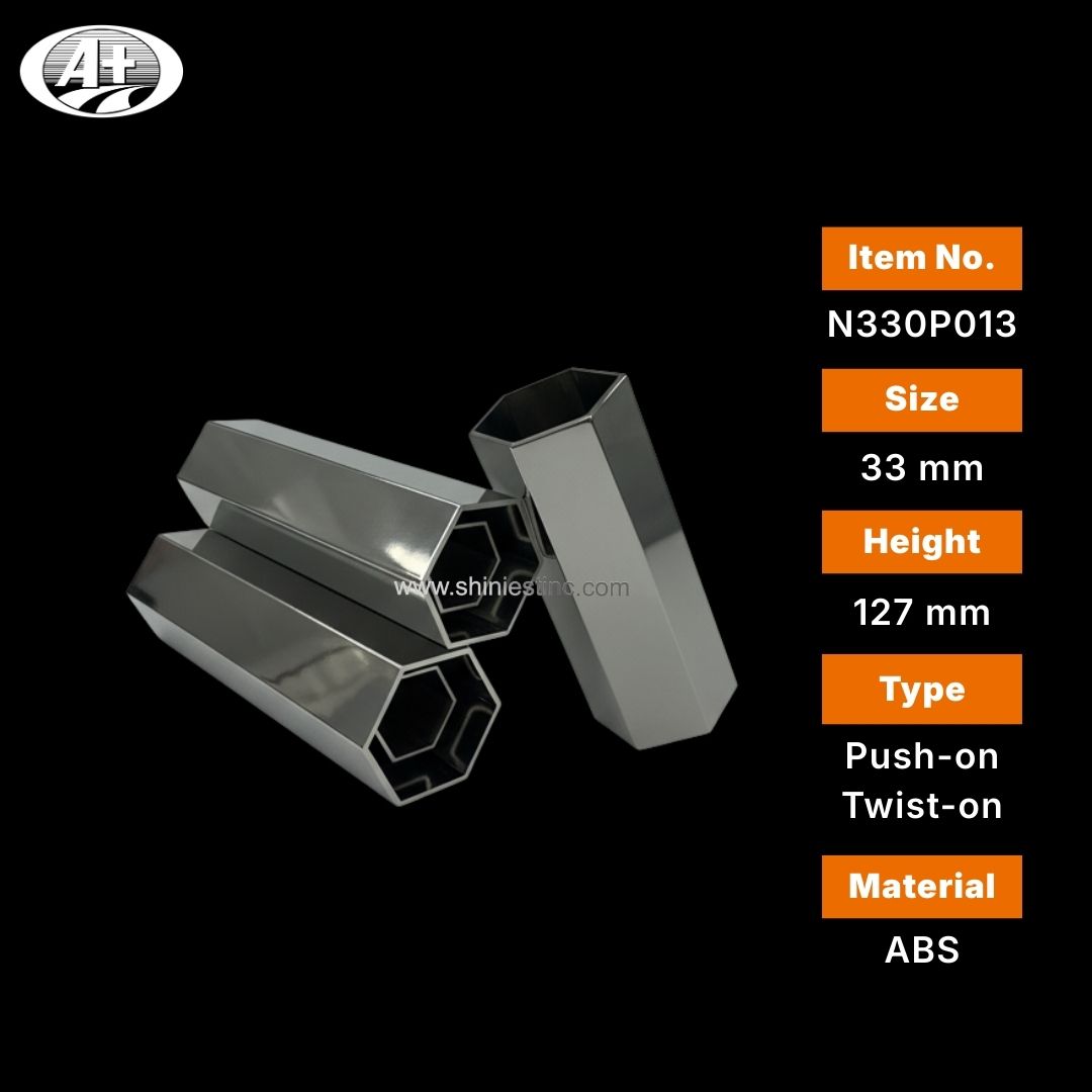 Us 22.5” ABS Chrome 33mm Hex Tube Nut Cover