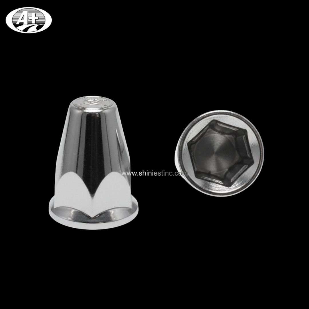 Us 22.5” ABS Chrome 33mm Flanged Round Wheel Cover