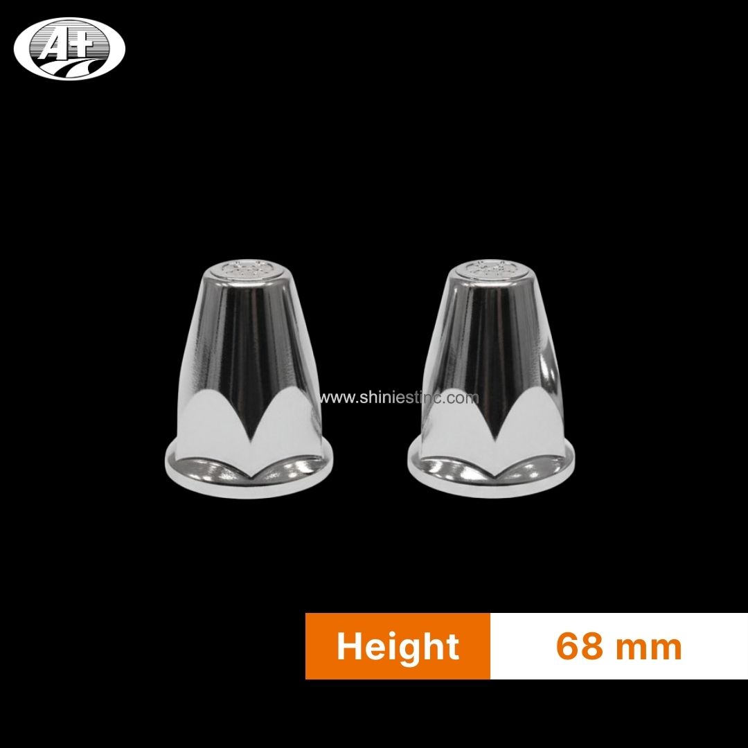 Us 22.5” ABS Chrome 33mm Flanged Round Wheel Cover