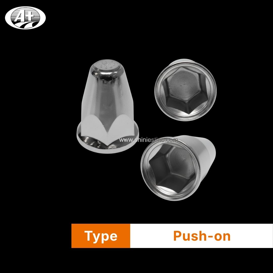 Us 22.5” ABS Chrome 33mm Flanged Round Wheel Cover