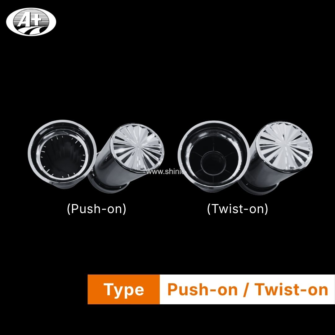 Us 22.5” ABS Chrome 33mm Cylindrical Wheel Nut Cover