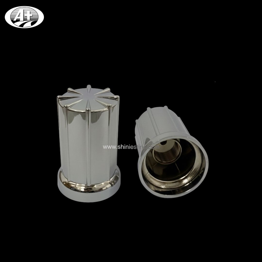 Us 22.5” ABS Chrome 33mm Ribbed Cylindrical Nut Cover